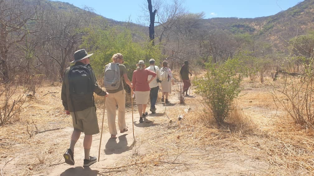 Guests on a guided bushwalk through the reserve