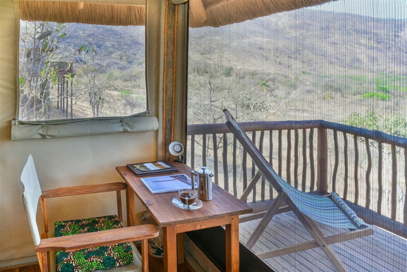 Coffee on a private veranda overlooking the bush